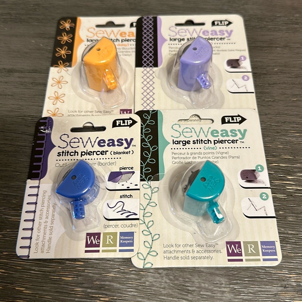 Sew Easy Stitch Piercer We R Memory Keepers 4 Designs Brand New